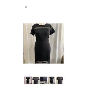 Boutique black scuba bodycon midi dress size 1X